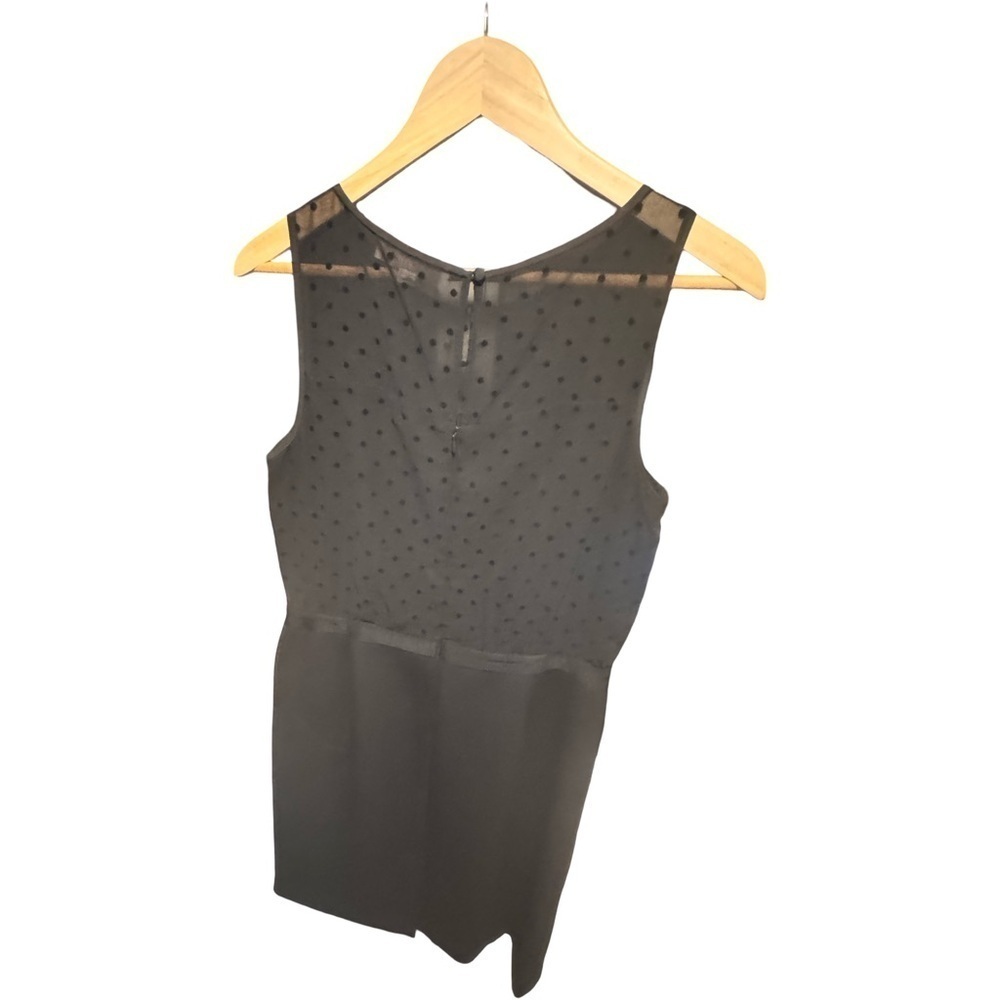 NWT LOFT Black Polka Dot Layered Sheath Dress Size 8 - Picture 3 of 8